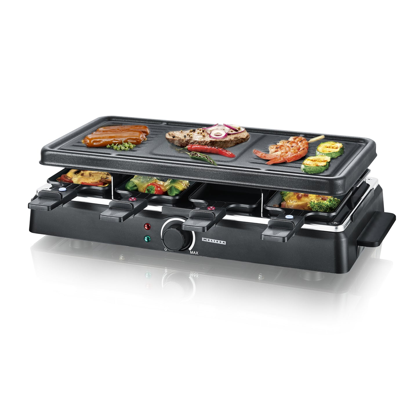 Melissa 16300026 - 8 persoons Gourmet, zwart