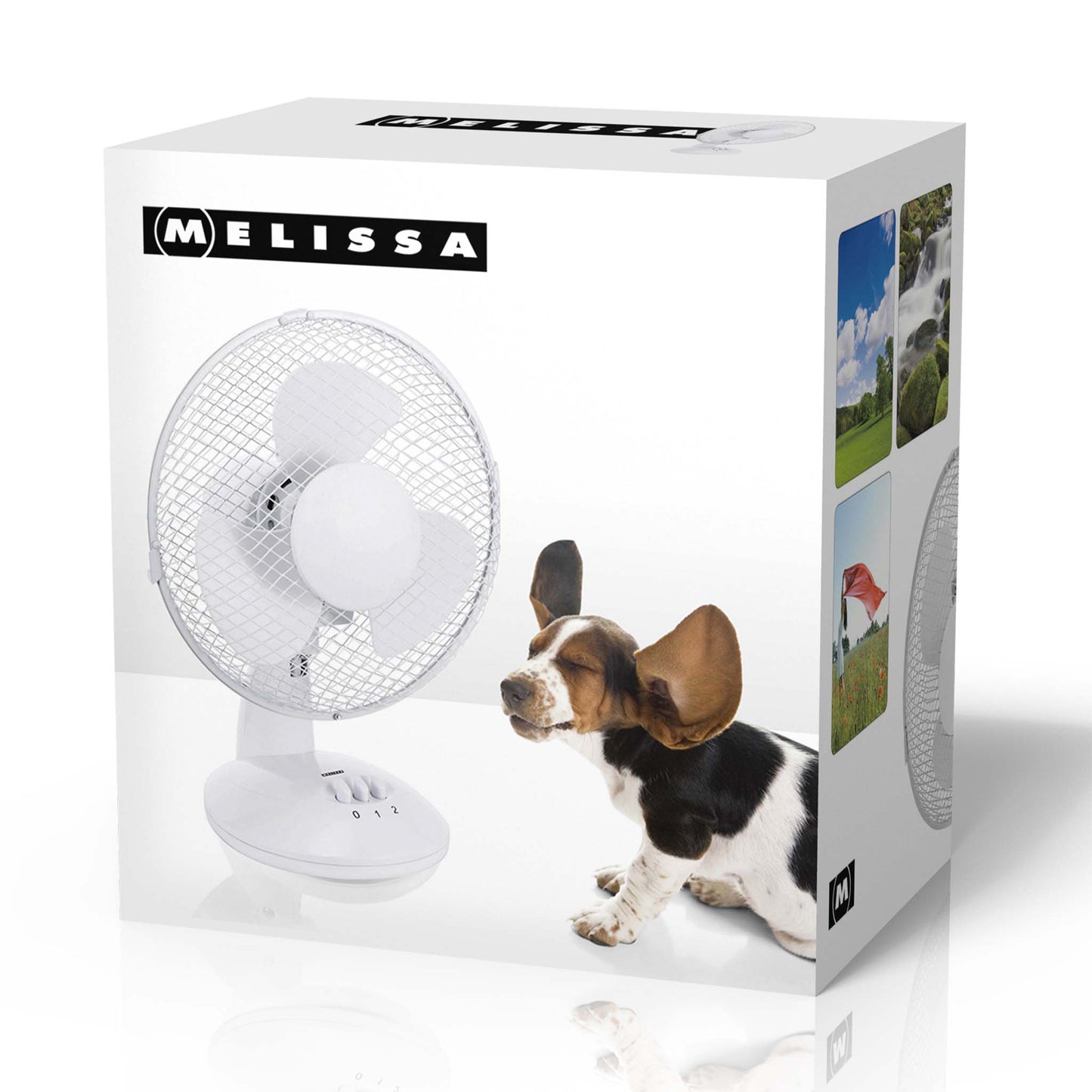 Melissa 16510105 - Tafelventilator Ø23cm, 25W, wit