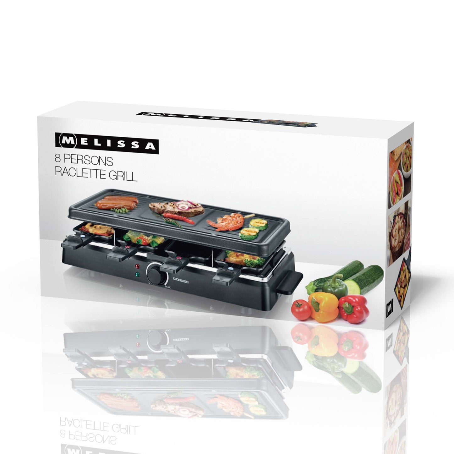 Melissa 16300026 - 8 persoons Gourmet, zwart