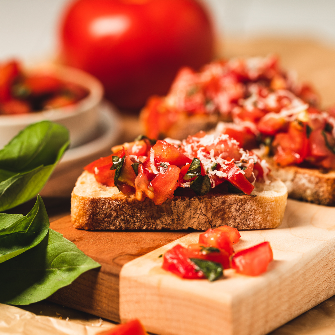 Bruschetta met tomaat en knoflook