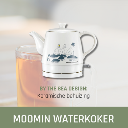 Moomin 19130010 – Moomin ceramic kettle, 0.8L, 1750W, By the Sea design