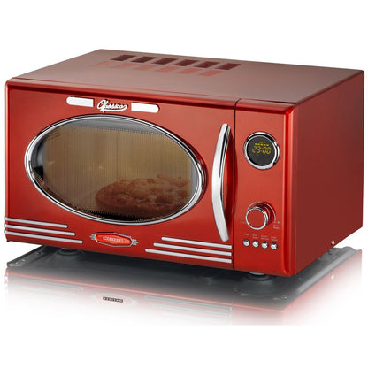 Melissa 16330129 – Electronic microwave oven with grill, 23L, 800 W, metallic red