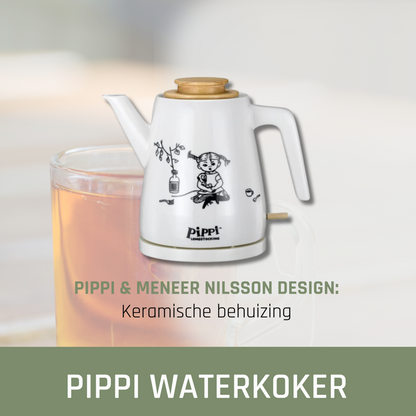 Pippi 20130003 - Pippi Longstocking ceramic kettle - 1.2 litres - Pippi and Mr Nilsson Design