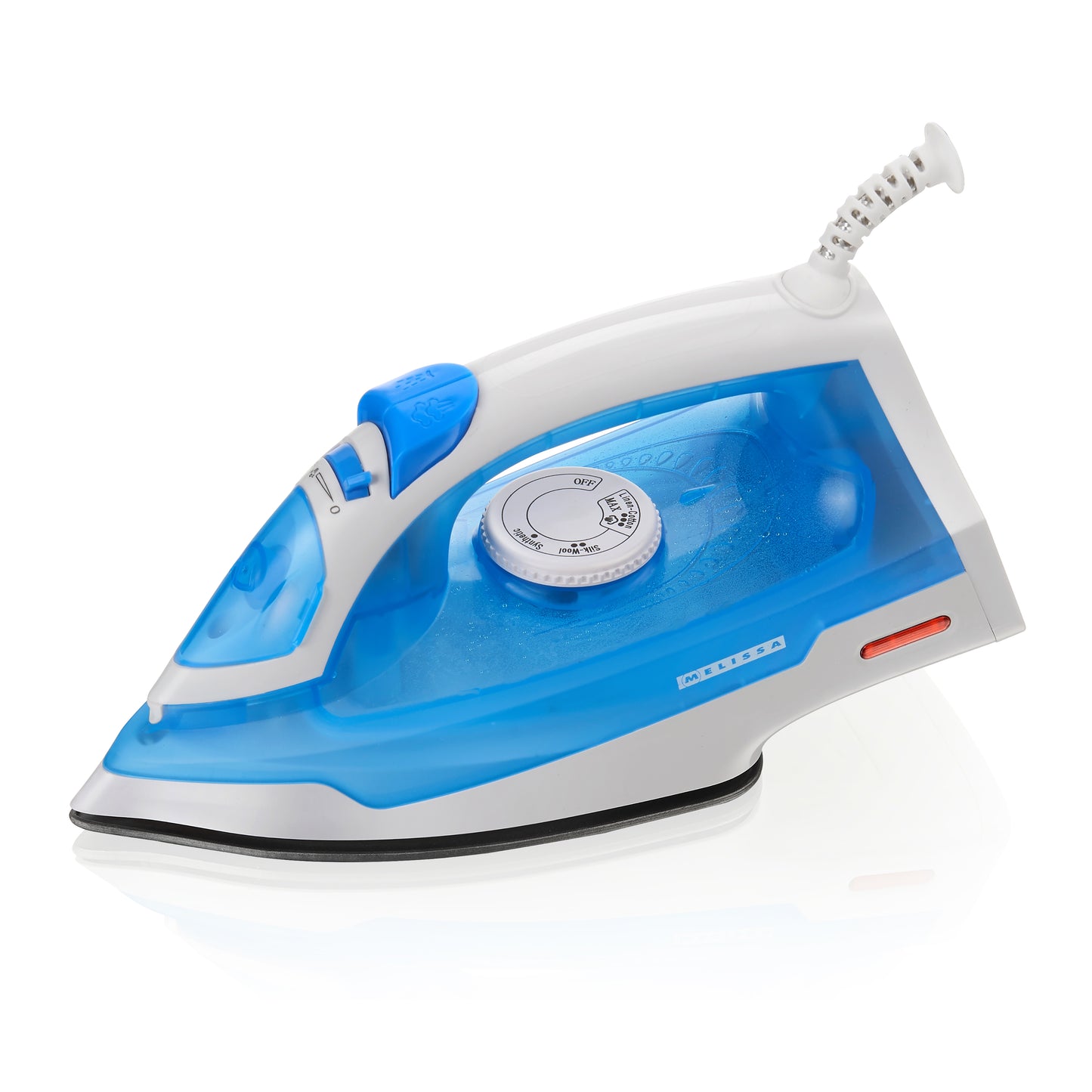 Melissa 16390054 – Steam iron 2000W, white/blue