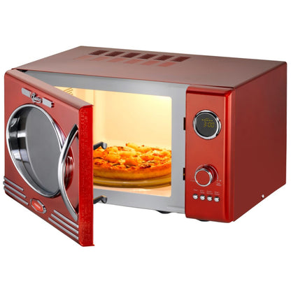 Melissa 16330129 – Electronic microwave oven with grill, 23L, 800 W, metallic red