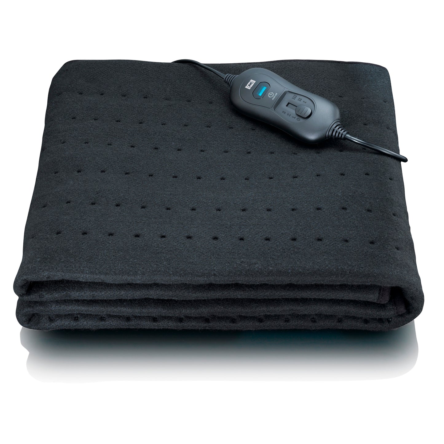 Melissa 16760050 - Electric heating blanket with built-in overheat protection and automatic switch-off, 80 x 150 cm - Black