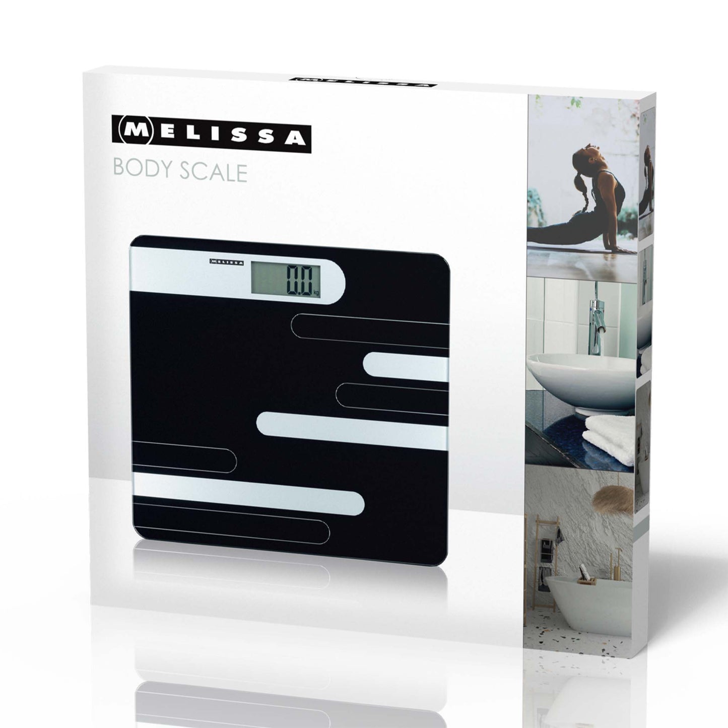 Melissa 16690073 – Personal body scale 180 kgs, black/silver