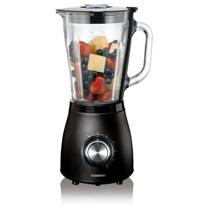 Melissa 16180133 - Blender with 5 speed settings and a pulse function, 1.5 litre capacity - Matt black