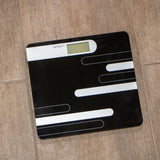 Melissa 16690073 - Personenweegschaal 180 kg, zwart/zilver