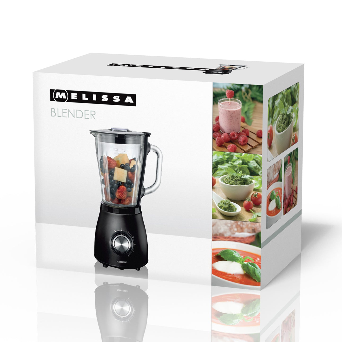 Melissa 16180133 - Blender with 5 speed settings and a pulse function, 1.5 litre capacity - Matt black