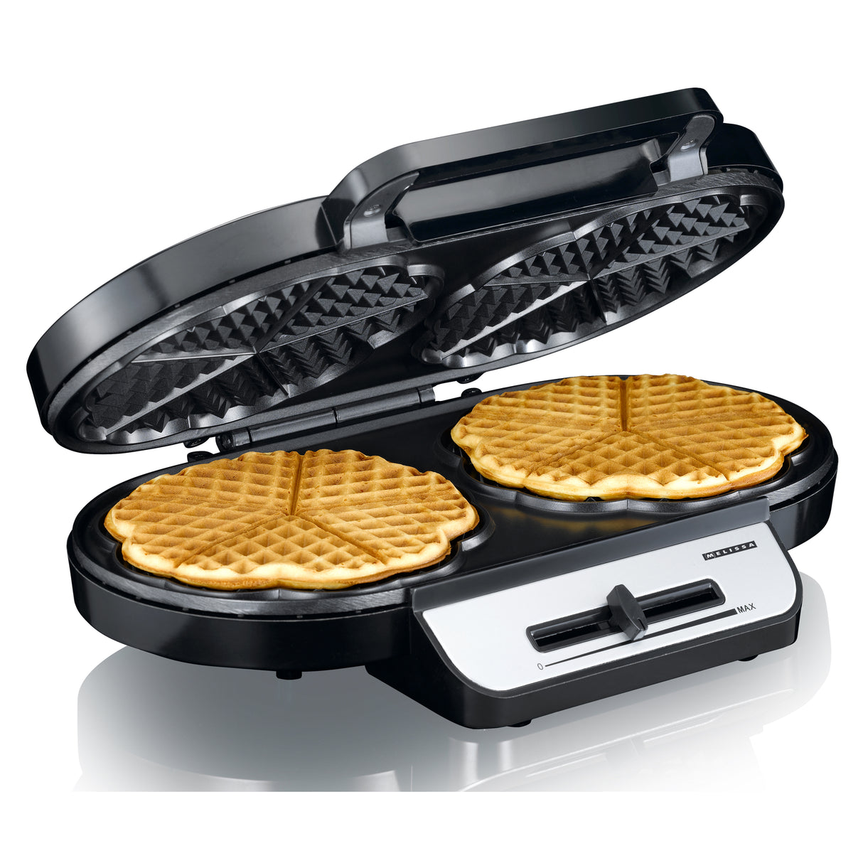 Melissa 16250087 - Double waffle maker 1200W, black