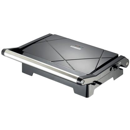 Melissa 16240111 - Panini grill and contact grill with non-stick coating and overheat protection - Black