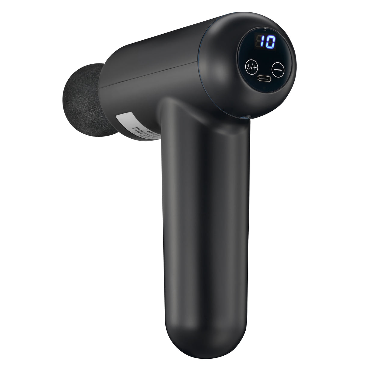 Melissa 16770048 - Oplaadbaar massagepistool met LED-display, zwart