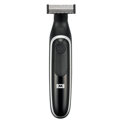 Melissa 16680054 - Rechargeable body and beard trimmer with ultra-thin blade, includes 4 distance combs - Black