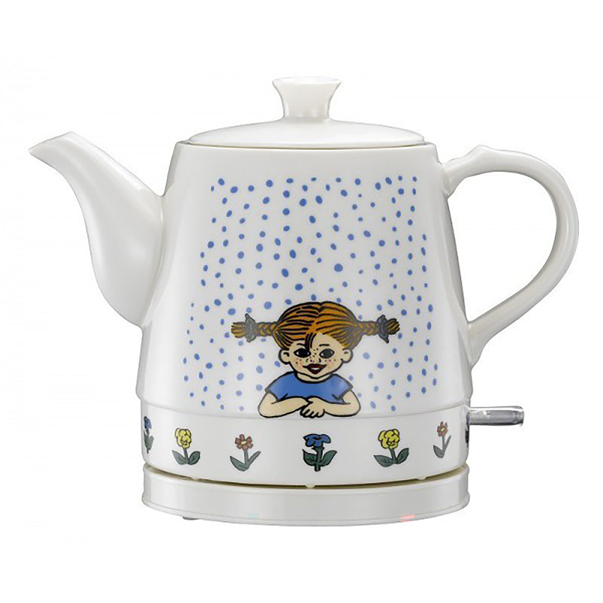 Pippi 20130001 - Pippi Langkous keramische waterkoker - 0,8 Liter - Pippi design